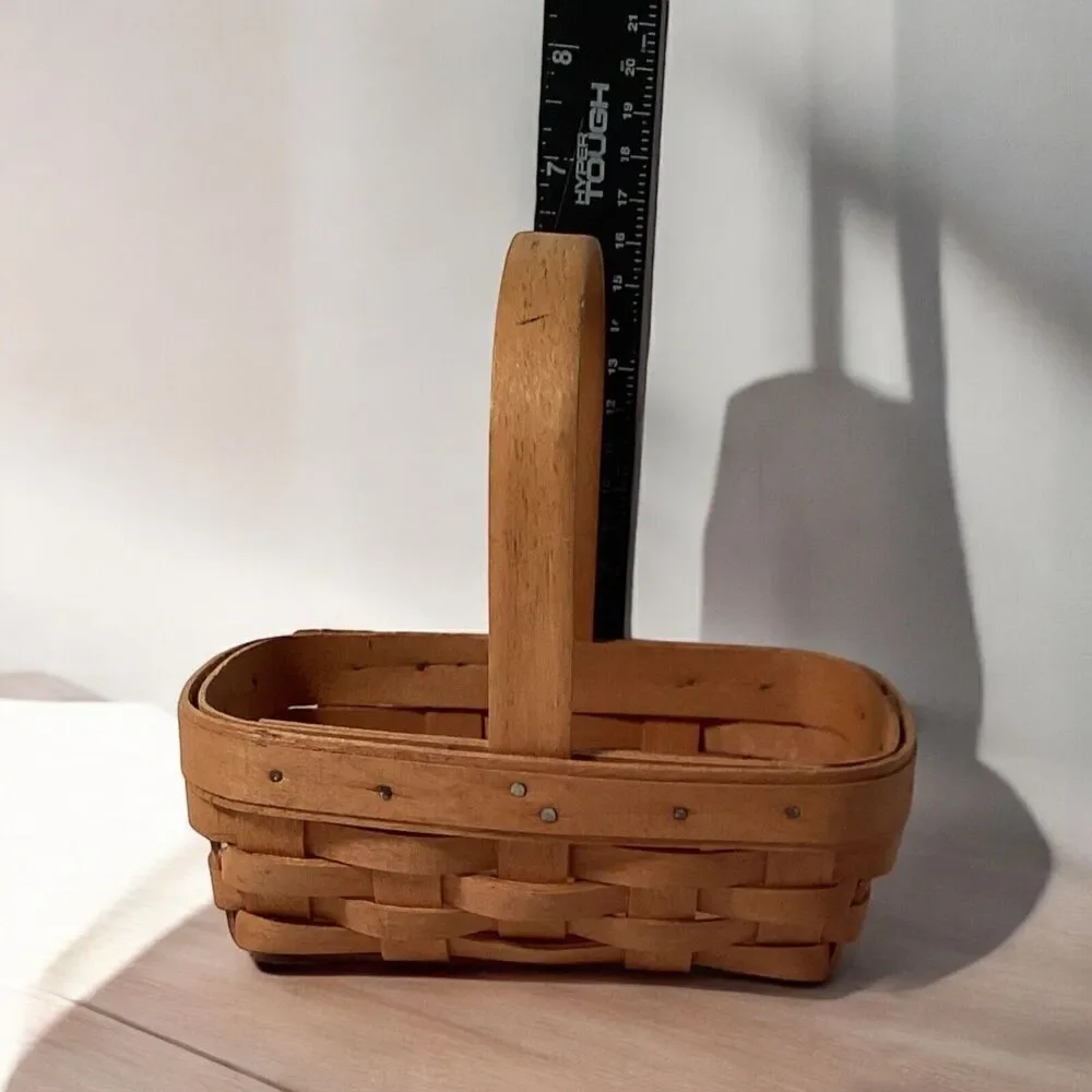1996 Longaberger Small Handwoven Basket American Cancer Society